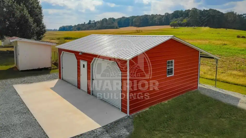 32x30x10 Steel Building with Lean-To
